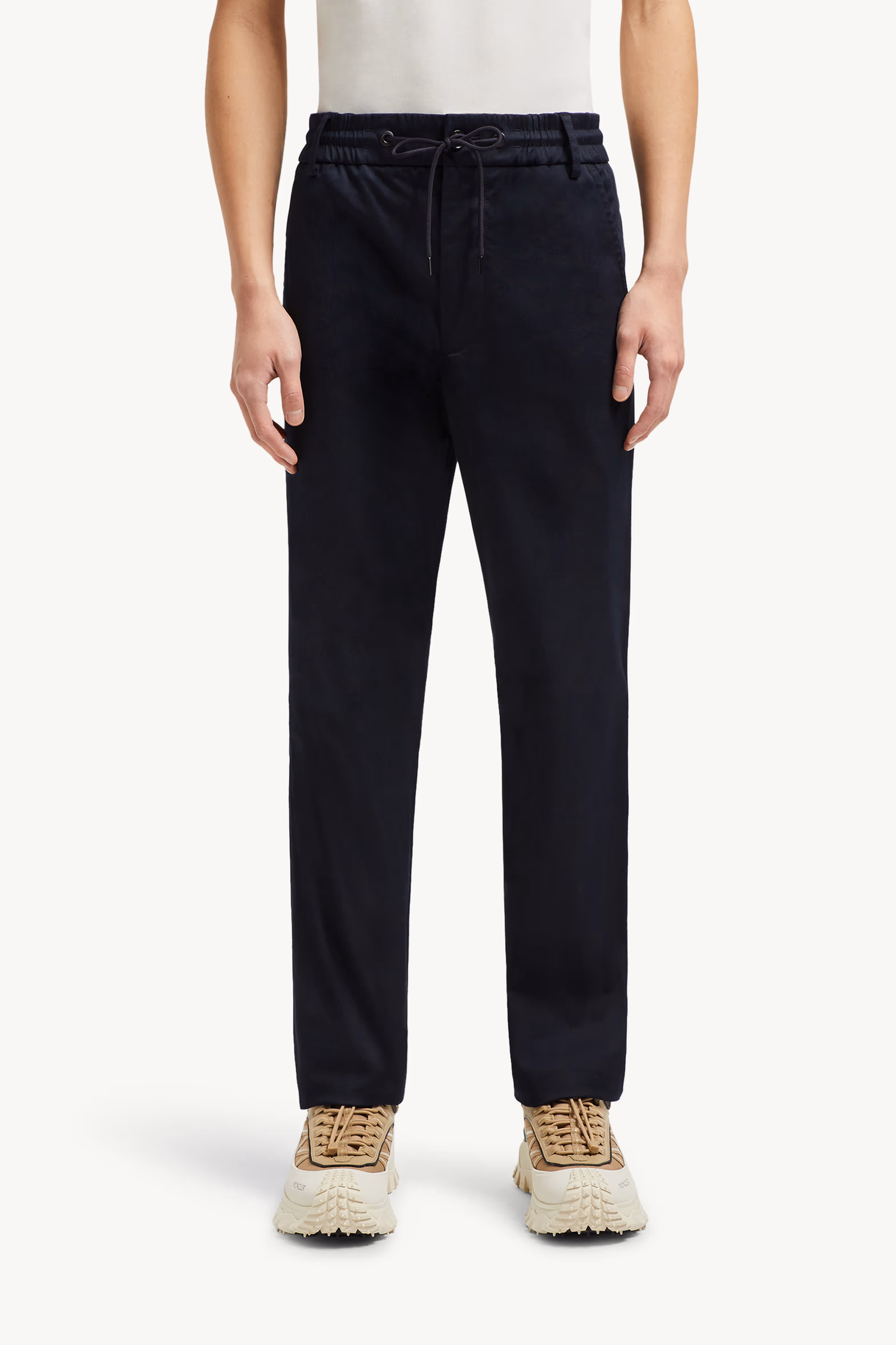 Pantalón chino de gabardina de algodón Hombre Azul marino Moncler 3